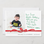 Beste Jesus Green Crayon notitie Foto Kerst Kaart (Voorkant)