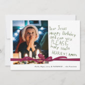 Beste Jesus Olive Crayon notitie Foto Kerst Kaart (Voorkant)