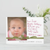 Beste Jesus Wine Crayon notitie Foto Christmas Kaa (Staand voorkant)