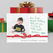 Beste Jezus Groene Krijtbriefje Foto Kerstkaart