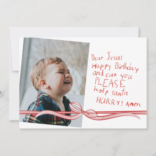 Beste Jezus met kerstkaart (Voorkant)