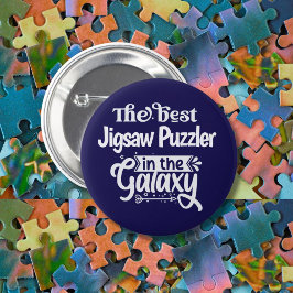Beste Jigsaw Puzzler jigsaws fan puzzel cadeau Ronde Button 5,7 Cm
