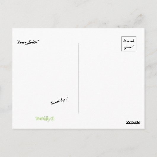 Beste John Briefkaart (Achterkant)