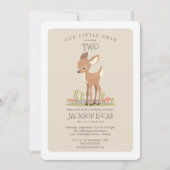 Beste Jongen Kleine Herten Kind Verjaardagsfeestje Kaart (Voorkant)