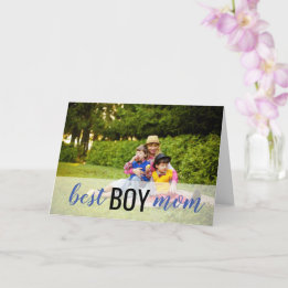 Beste Jongen Mama Foto Moederdag Kaart