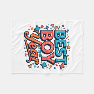 Beste Jongen Van Het Jaar Schattige Kinderen Fleec Fleece Deken