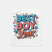 Beste Jongen Van Het Jaar Schattige Kinderen Fleec Fleece Deken (Voorkant)