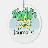 Beste journalist ter wereld keramisch ornament (Links)