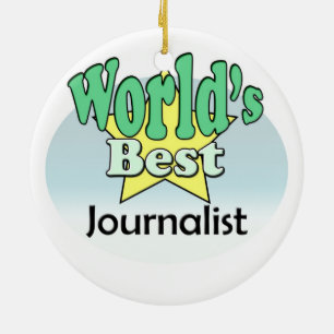 Beste journalist ter wereld keramisch ornament