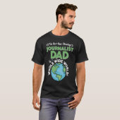 Beste journalist vader in de hele wereld t-shirt (Voorkant volledig)