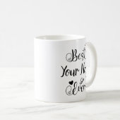 Beste Jouw naam ooit Typografie Script Koffiemok (Voorkant rechts)