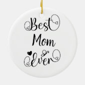 Beste "jouw tekst" ooit Typografie Script Keramisch Ornament (Achterkant)