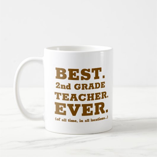 Beste juf/meester van groep 4 ooit koffiemok (Links)