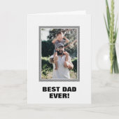 Beste Kaart van de Foto van Pap Ever Aangepaste Fo (Voorkant)
