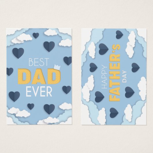 Beste Kaart van pa Ever Cute Vaderdag (Voorkant /achterkant)
