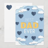 Beste Kaart van pa Ever Cute Vaderdag (Voorkant / Achterkant)