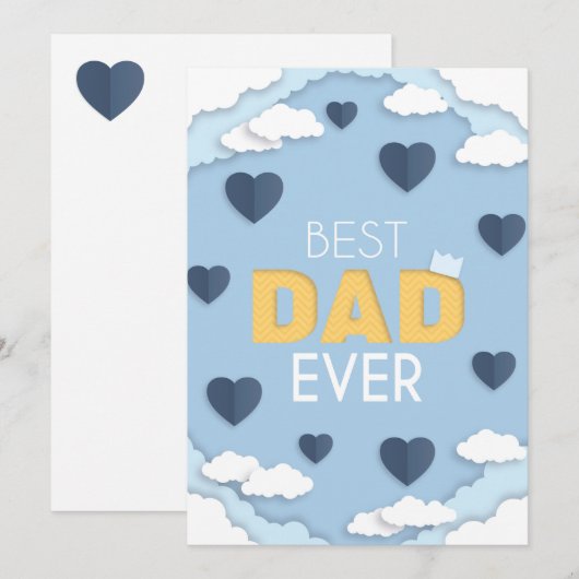 Beste Kaart van pa Ever Cute Vaderdag (Voorkant / Achterkant)