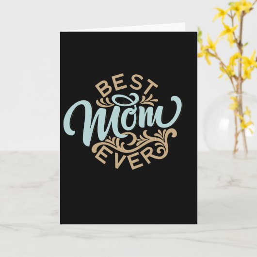 Beste Kaart voor mamma Ever Word Art Moederdag (Gele Bloem)