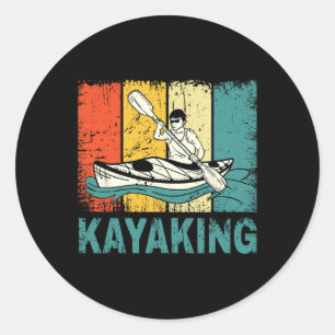 Beste Kajakken Kunst voor Mannen Vrouwen Kajakken  Ronde Sticker
