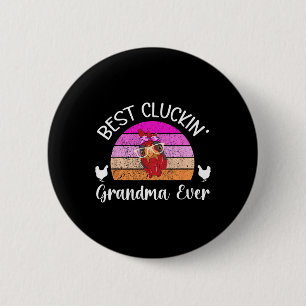 Beste Kakkende Oma Kip Oma Kip Eigenaar Ronde Button 5,7 Cm