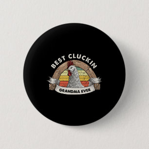 Beste Kakkende Oma Kip Oma Pluimveehouderij Ronde Button 5,7 Cm