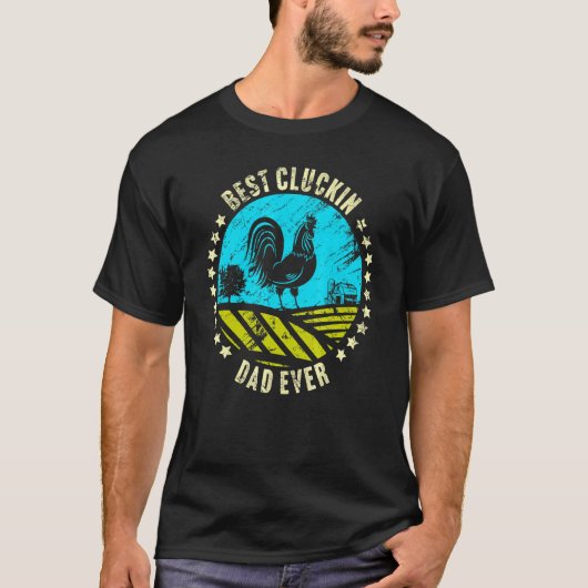 Beste Kakkende Papa Ooit Kip Haantje Boer T-shirt (Voorkant)