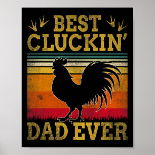 Beste Kakkende Papa Ooit Vaderdag Vintage Stijl C Poster