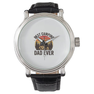 Beste kampeer vader ooit vintage kampeerdesign_1 horloge