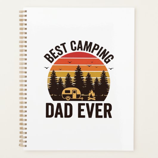 Beste kampeer vader ooit vintage kampeerdesign_1 planner (Voorkant)