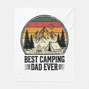 Beste kampeer vader ooit vintage outdoor shirt ont fleece deken
