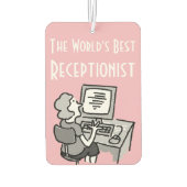 Beste Kantoor-receptionist ter wereld Luchtverfrisser (Achterkant)
