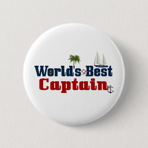 Beste kapitein werelden ronde button 5,7 cm