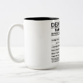 Beste Karen Nutrition Facts Tweekleurige Koffiemok (Links)