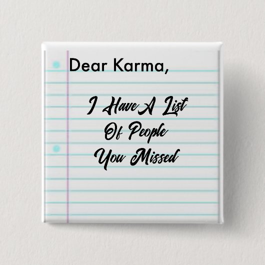 Beste Karma Button (Voorkant)