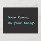 Beste Karma, doe uw ding Briefkaart (Voorkant)