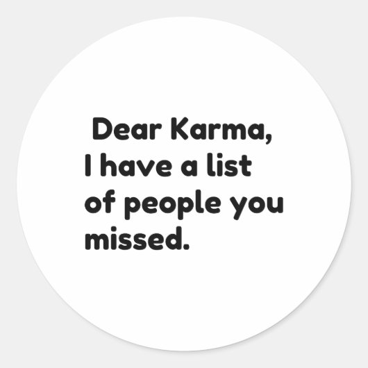 Beste Karma Ronde Sticker (Voorkant)