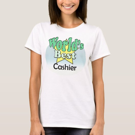Beste kassier ter wereld t-shirt (Voorkant)