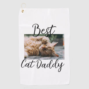 Beste kat Daddy ouders huisdier foto papa mama een Golfhanddoek