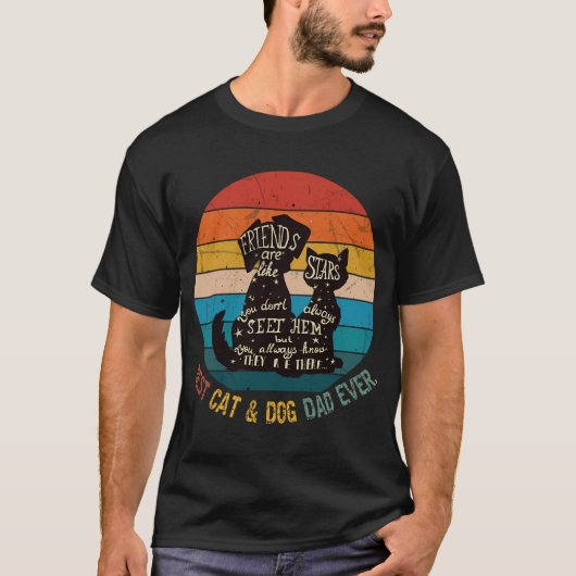 Beste kat- en hondenvader ooit - Grappige hond - T-shirt (Voorkant)