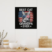 Beste kat grootvader ooit Amerikaans Poster (Keuken)