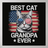 Beste kat grootvader ooit Amerikaans Poster (Voorkant)
