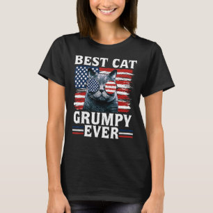 Beste Kat Grumpy Ooit Amerikaanse Vlag Patriottisc T-shirt