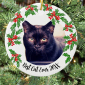 Beste Kat Kerstmis of Pet Memorial Keramisch Ornament