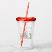 Beste kat mam: aangepaste Moederdag kat foto Acryl Drinkbeker (Achterkant)