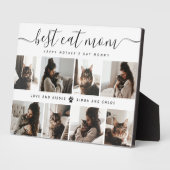 Beste kat mam: aangepaste Moederdag kat foto Fotoplaat (Zijkant)