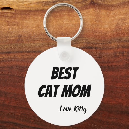 Beste kat mam foto sleutelhanger (Achterkant)