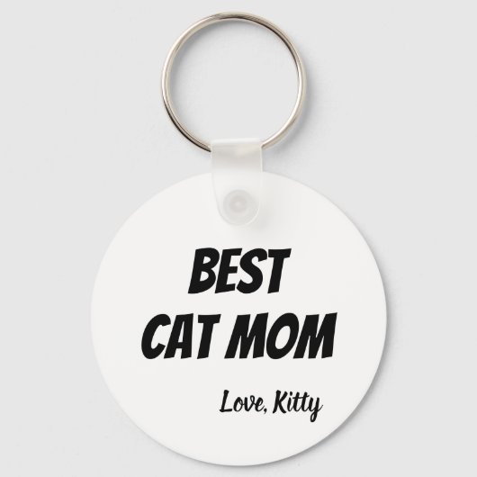 Beste kat mam foto sleutelhanger (Achterkant)