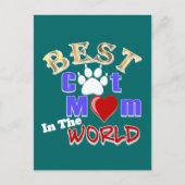 Beste kat mam in de wereld cadeau voor Moederdag Briefkaart (Voorkant)