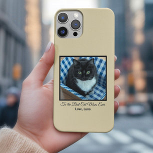 Beste kat mam ooit aangepaste foto en tekst iPhone 16 pro max hoesje