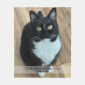 Beste kat mam ooit aangepaste foto en tekst fleece deken (Voorkant)